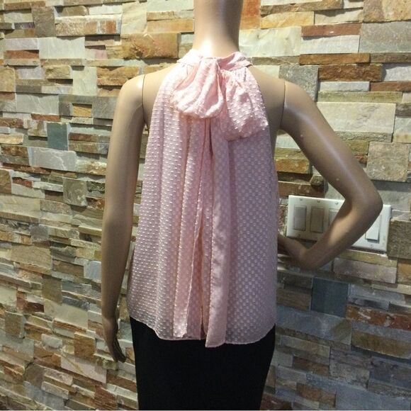 ALICE + OLIVIA Liana High Bow-Neck English Rose Blouse - Picture 4 of 12